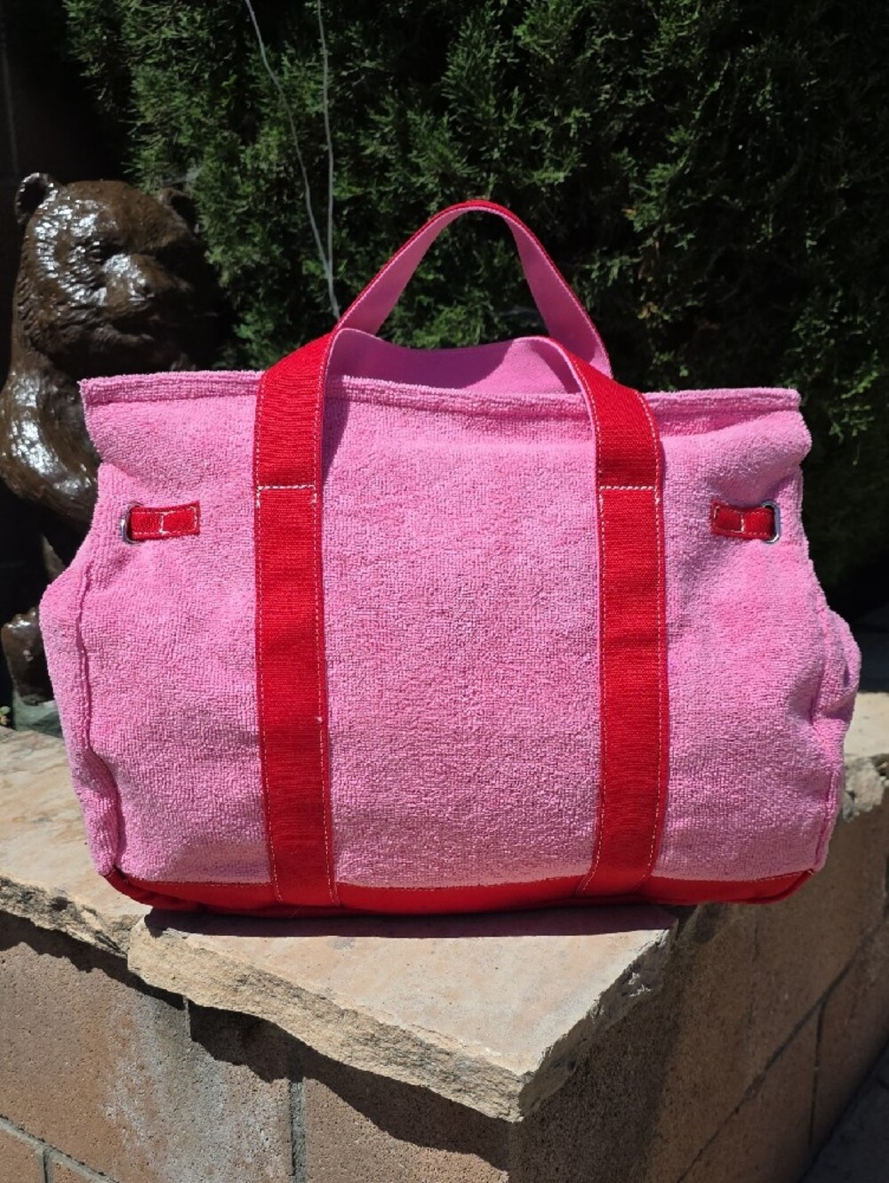 Large Pink and Red Boatkin Tote - Picture 2 of 6
